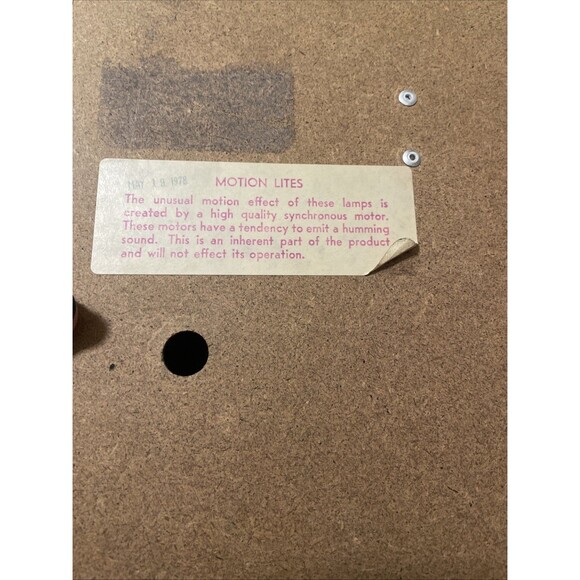 Vintage 70s Disco Lite Motion Light 11.5” Wood Square Party Psychedelic Red - Picture 9 of 13